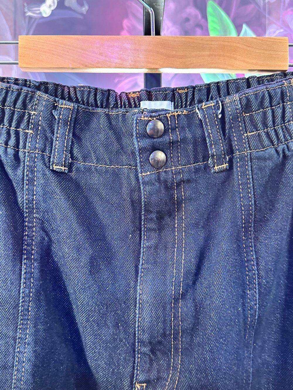 BDG Urban Outfitters W30/L32 Blaine Cargo Skate Jeans Baggy Y2K Dark Wash Womens - Picture 2 of 13